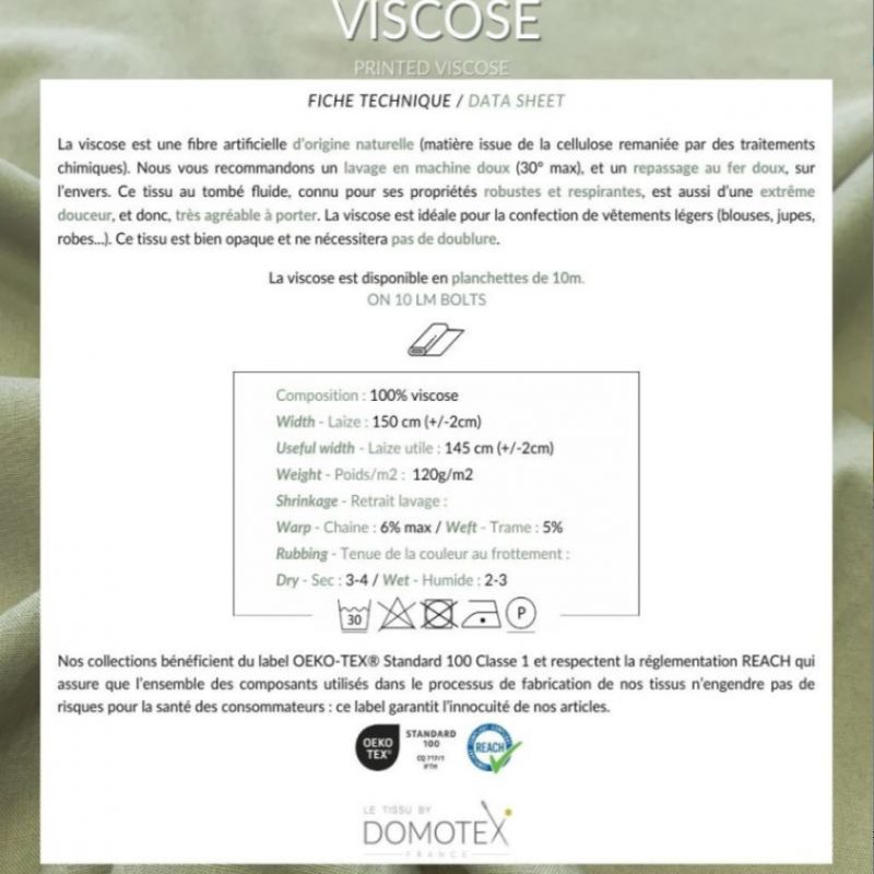 Viscose fond marron fleurs multicolores