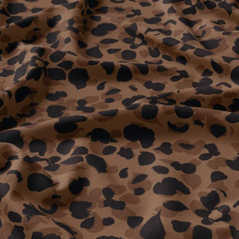 Viscose léopard marron et noir