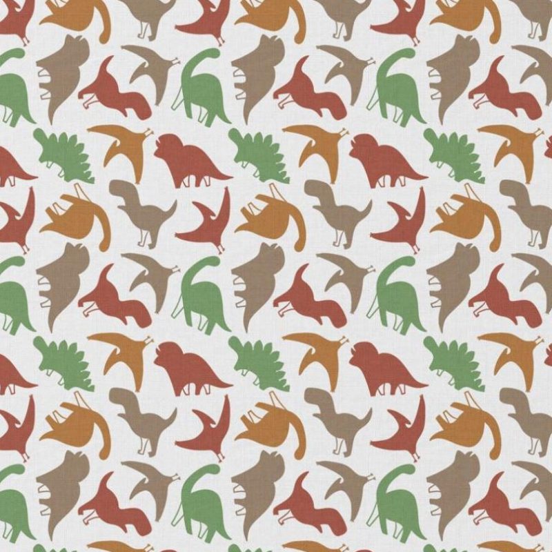Cretonne motif dinosaures