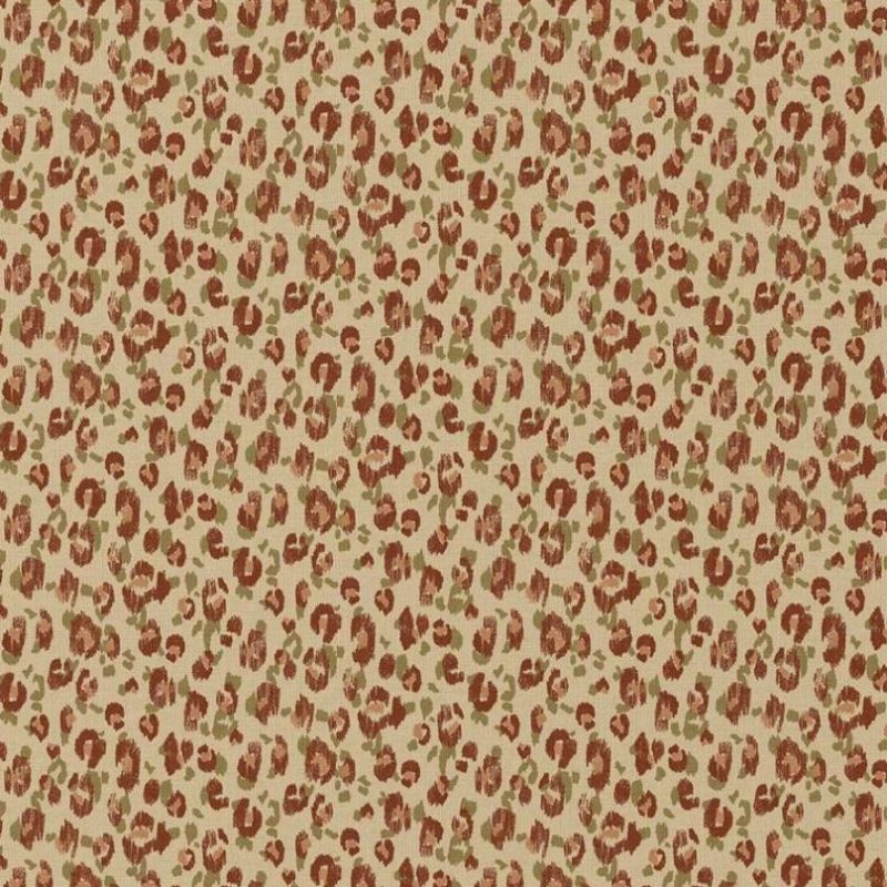 Cretonne Léopard Beige Kaki
