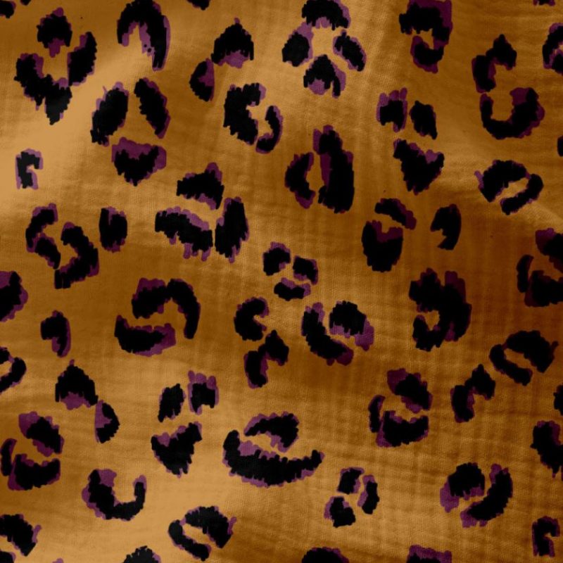 Double Gaze FAUVE Marron et Violet