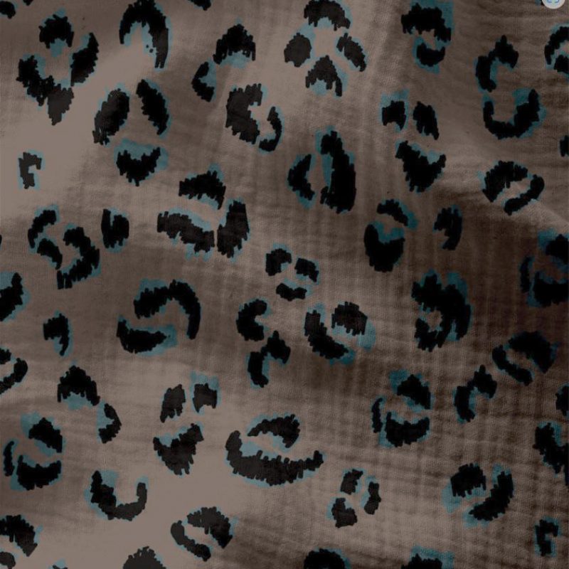 Double Gaze FAUVE Taupe et Bleu