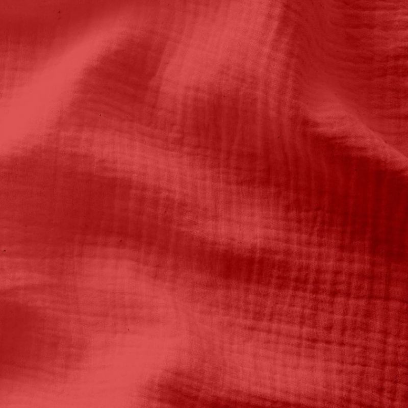 Double Gaze Unie Rouge Cerise