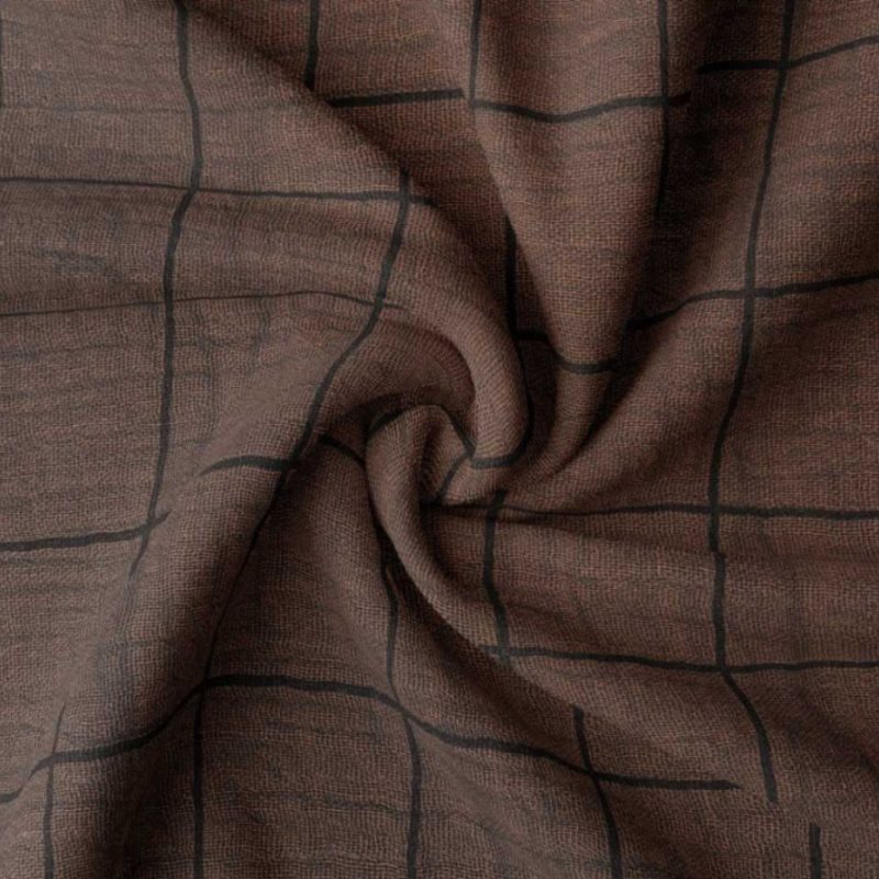Double Gaze Carreaux Marron