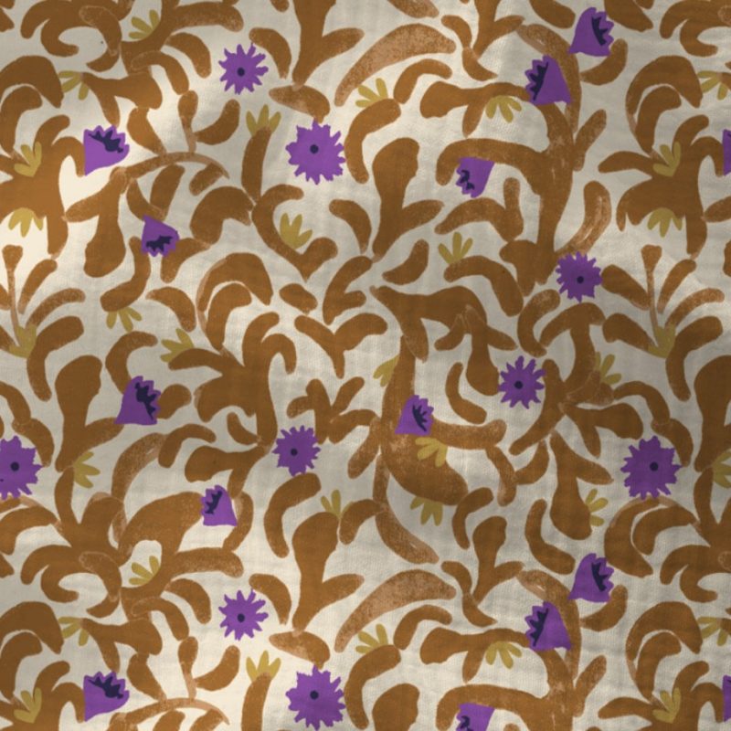 Double Gaze Fleurs Violettes