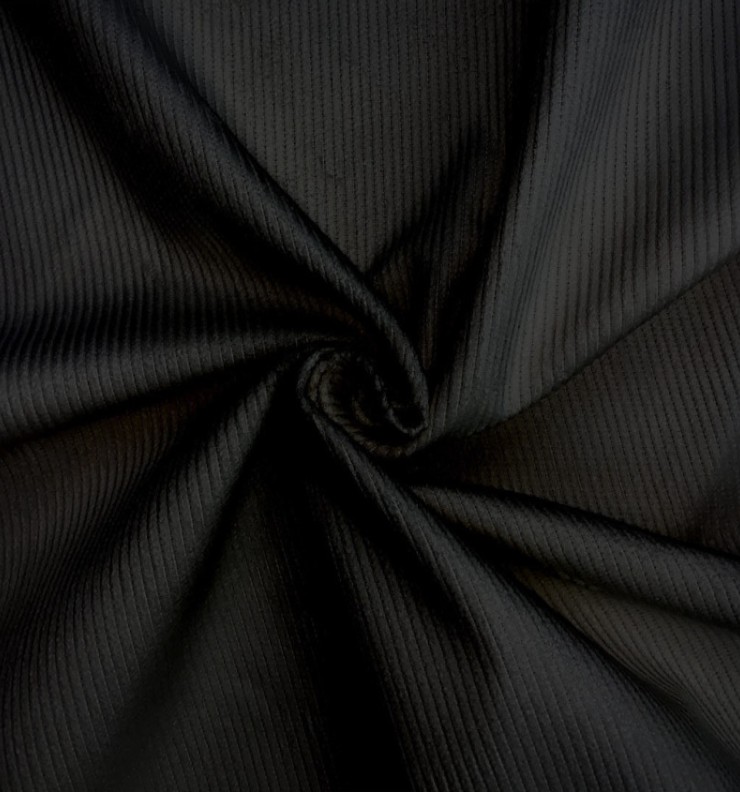 Velours côtelé noir